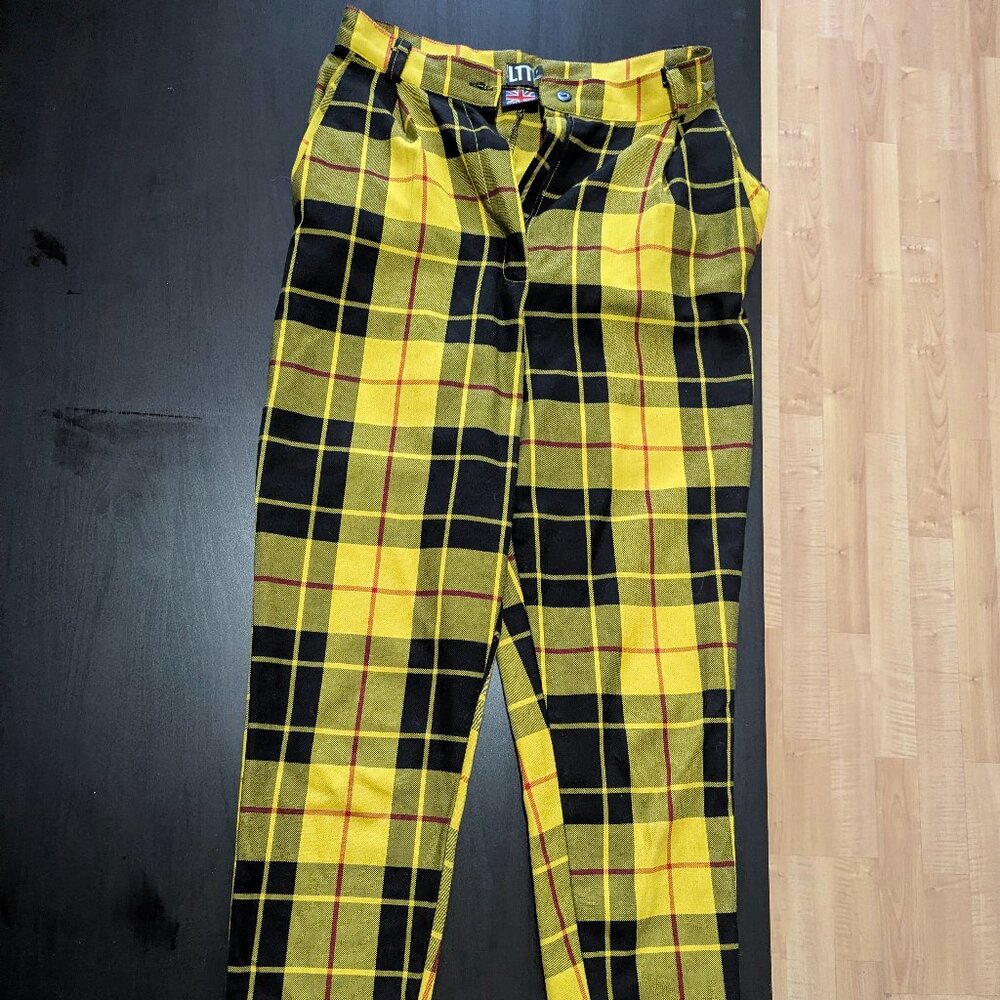 NWOT!! LTT Love Too True yellow tartan pants - US 6